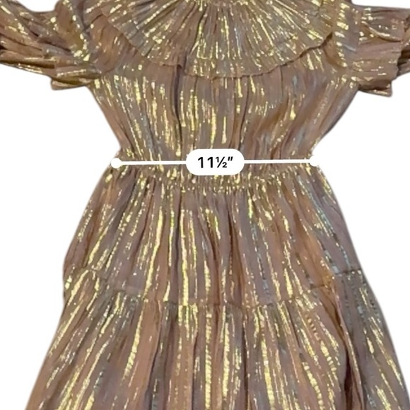 Ulla Johnson Averil Ruffled Georgette Long Sleeve Mini Dress in Rose Multi Sz 2 - Picture 9 of 10